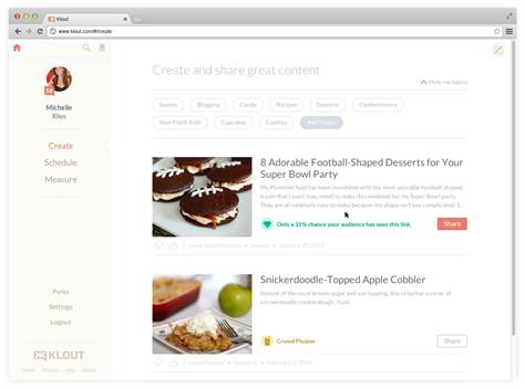 klout screenshot