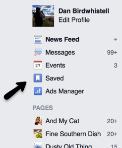 saved button