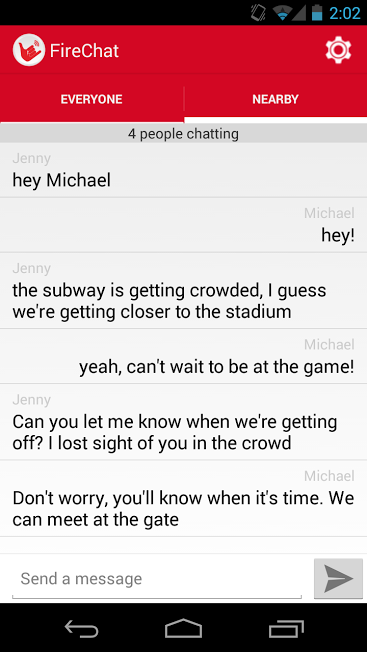 FireChat on Android - ScreenShot