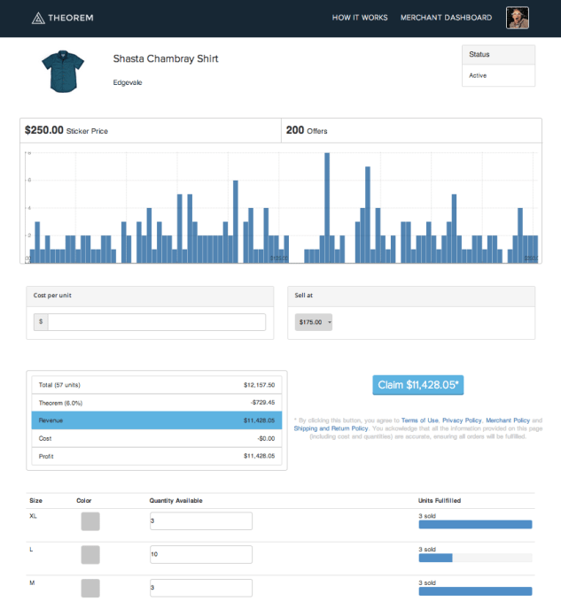 Theorem Merchant Dashboard