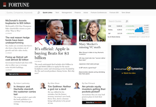 fortune homepage