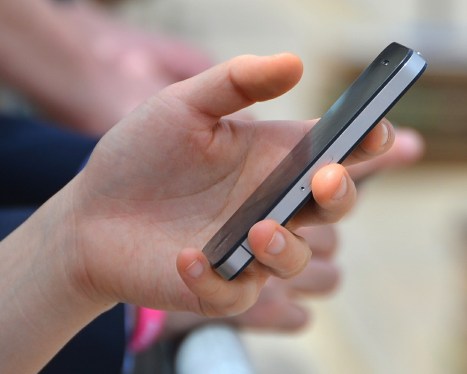 iPhone in a hand