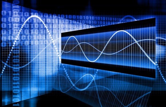 Abstract blue picture of data.