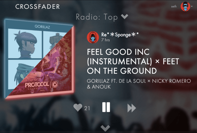 Crossfader Radio webapp