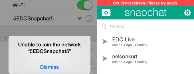 EDC Wifi Fail