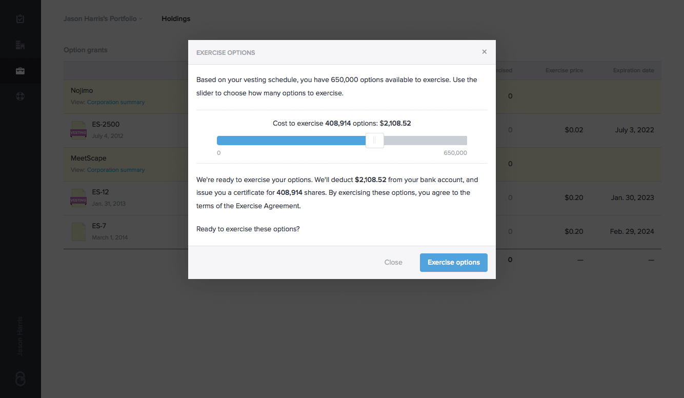 eshares_exercise