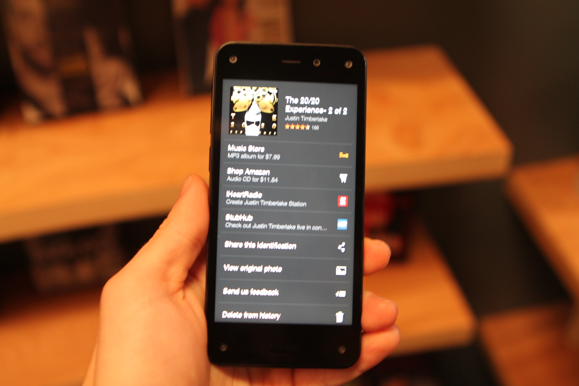 Tapping on the product description brings up all the ways you can pay for it through Amazon or other apps using the Firefly SDK. 