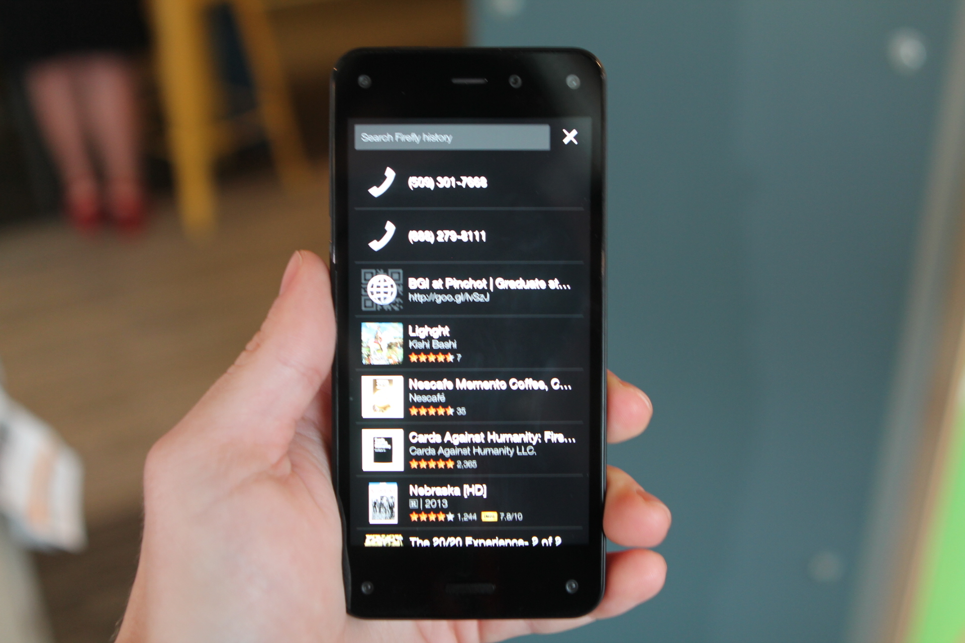 Everything you scan is saved in a shopping cart-like list. Amazon says this isn't just for shopping, but it mostly is. 