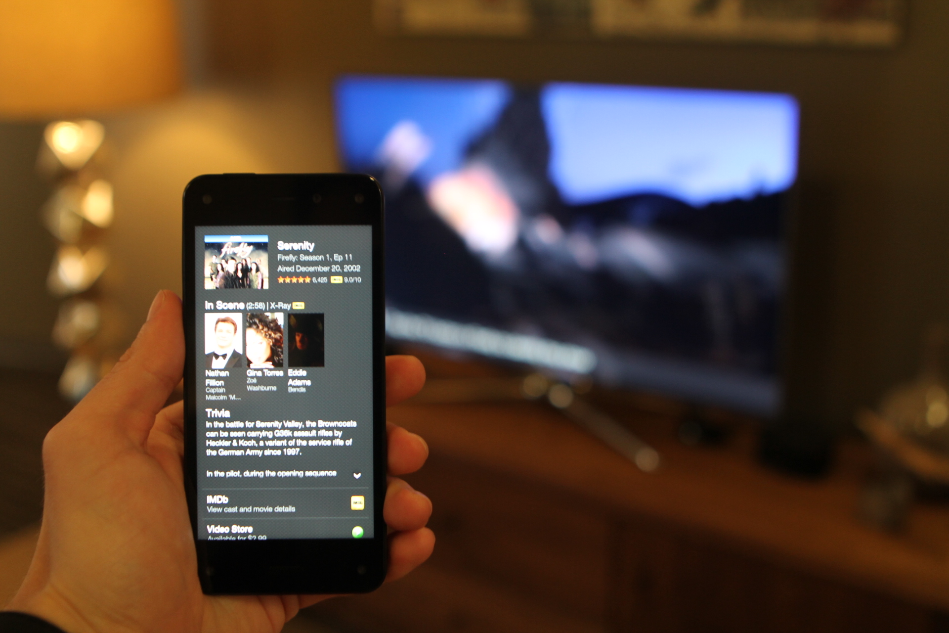 Firefly can also listen to music and video content as it plays, with the ability to recognize roughly a quarter of a million movies and millions of songs. 