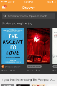 Wattpad Promoted Story