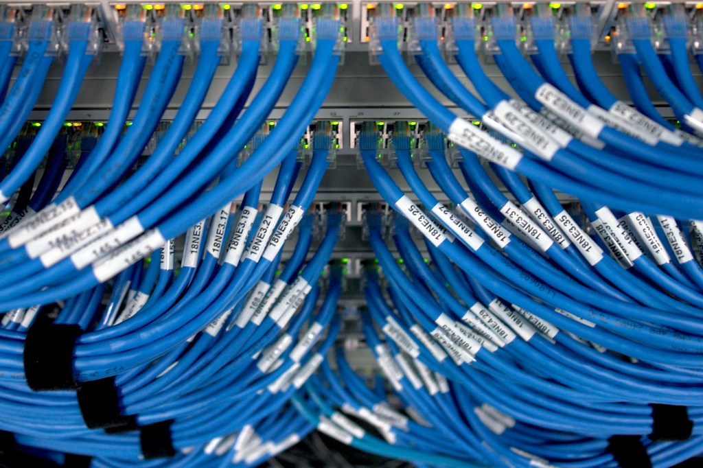 Ethernet cables in a switch