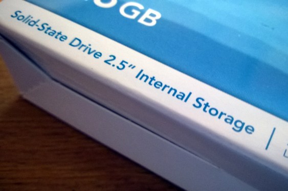 Edge of 2.5 inch solid state drive box.
