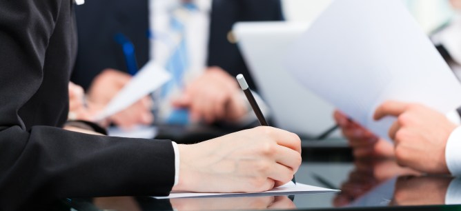 taking business notes