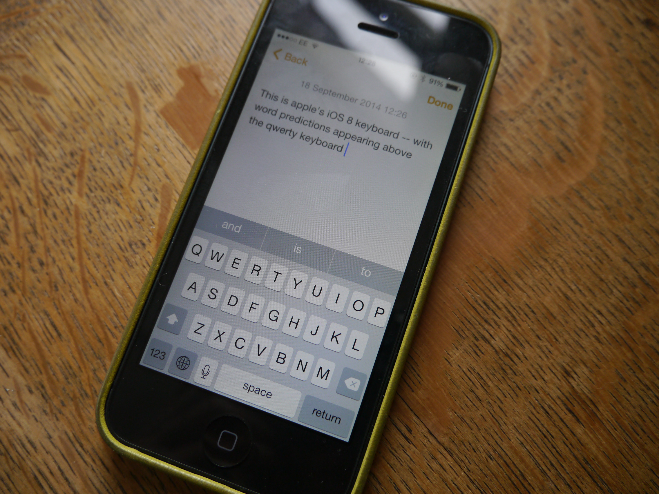 iOS 8's keyboard now open for business... 
