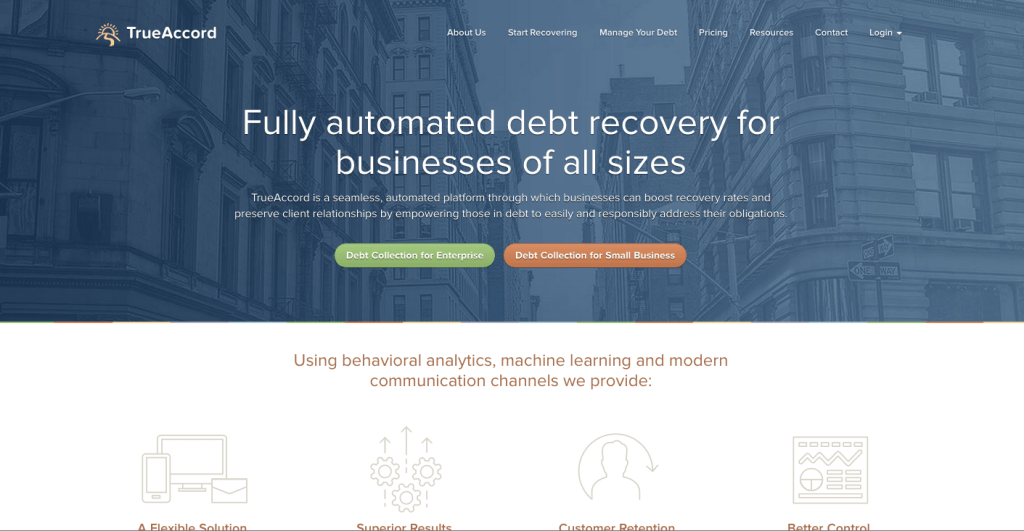 TrueAccord debt collection screen