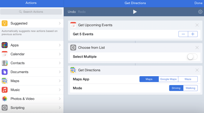 Workflow app iPad compose