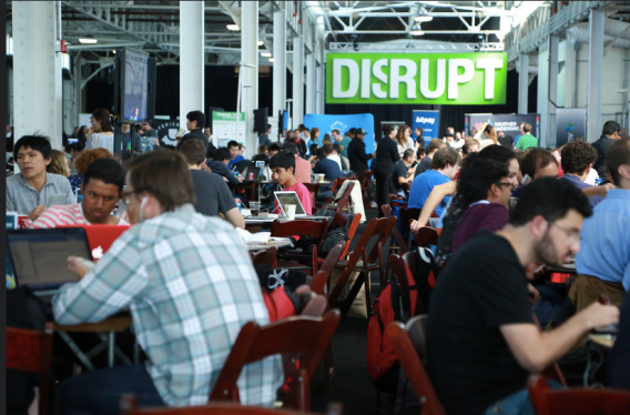 crowd shot at Disrupt SF Hackathon 2014