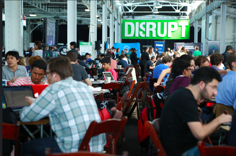 crowd shot at Disrupt SF Hackathon 2014