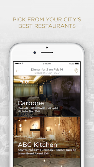Reserve 2 - Choose a restaurant