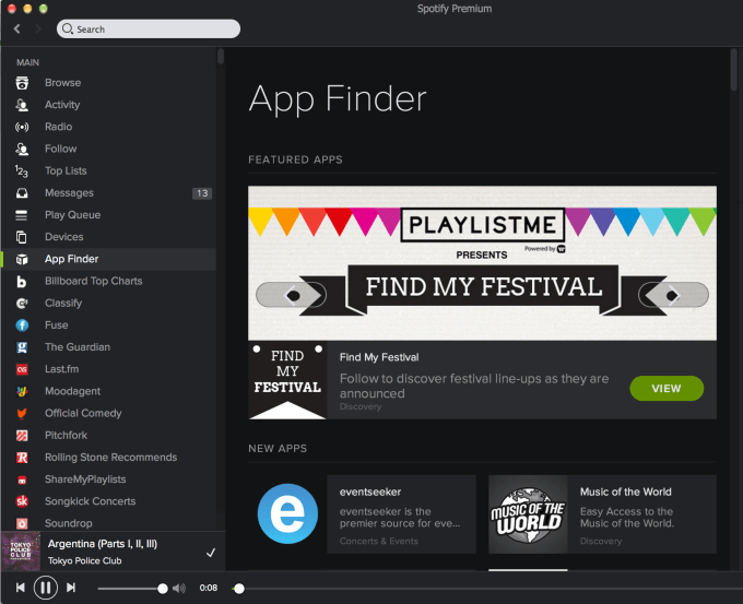 Spotify App Finder