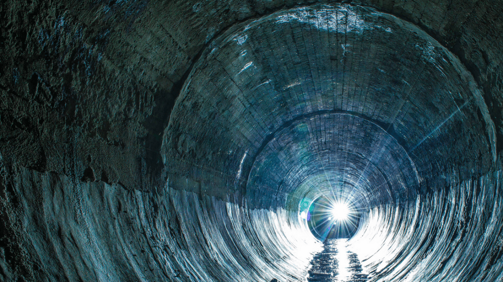 light at the end of a tunnel