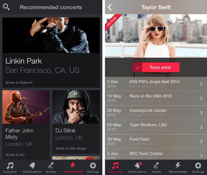Songkick app