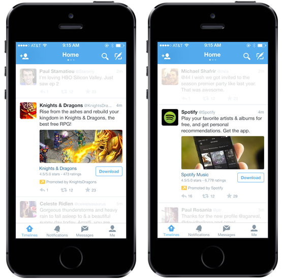 Twitter App Cards