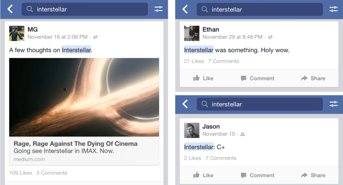 Facebook Interstellar
