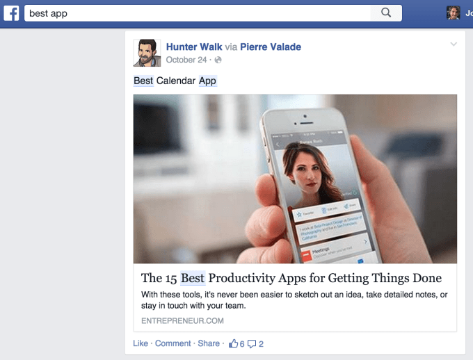 Facebook Search Apps