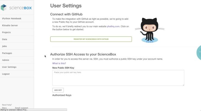 Yhat ScienceBox screen shot