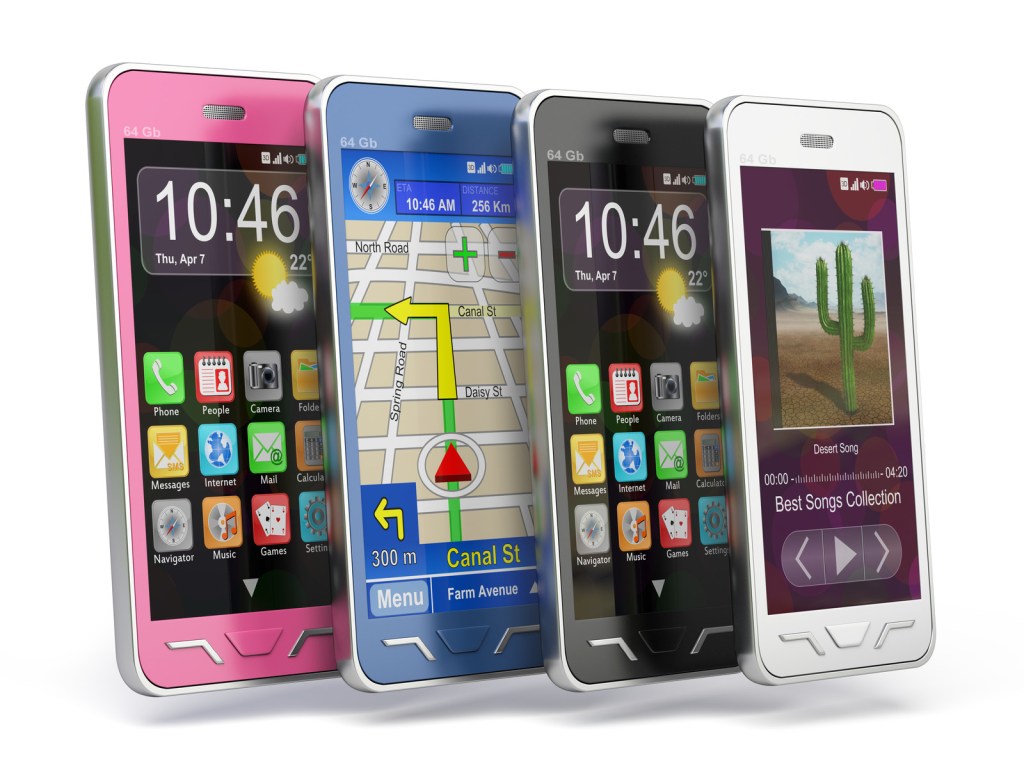 Four smart phones