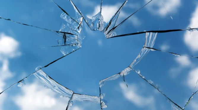 broken glass, cloud