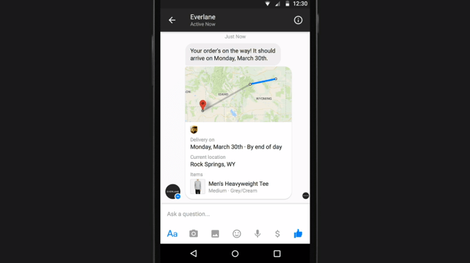 Facebook F8 messenger