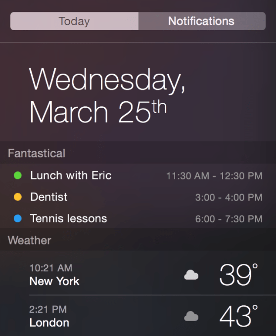Today Widget