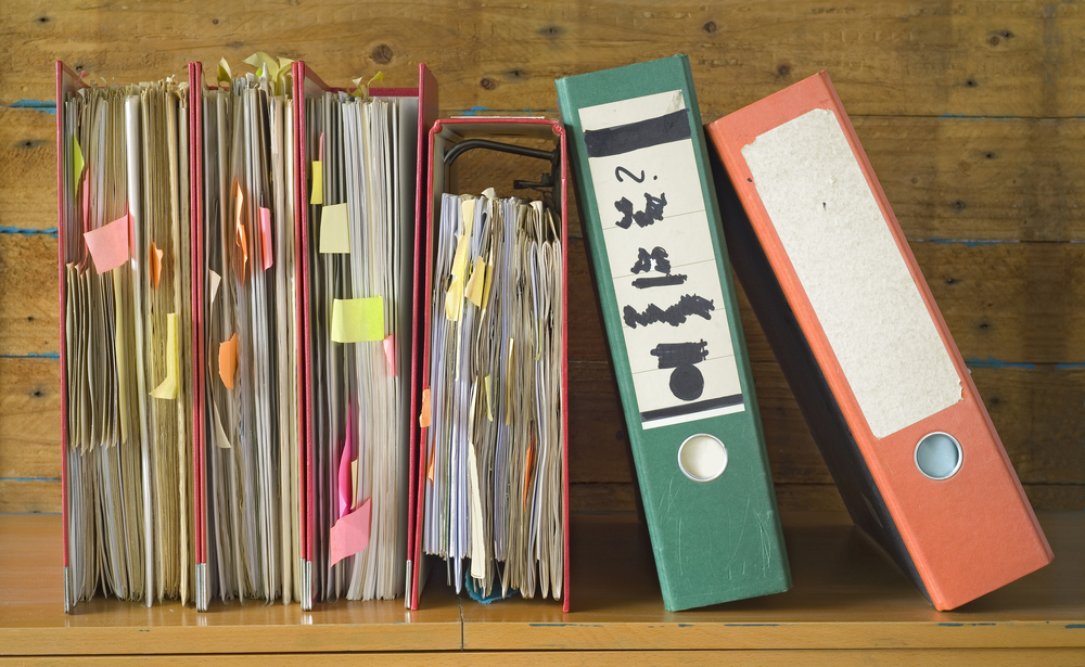 binders, paper stacks