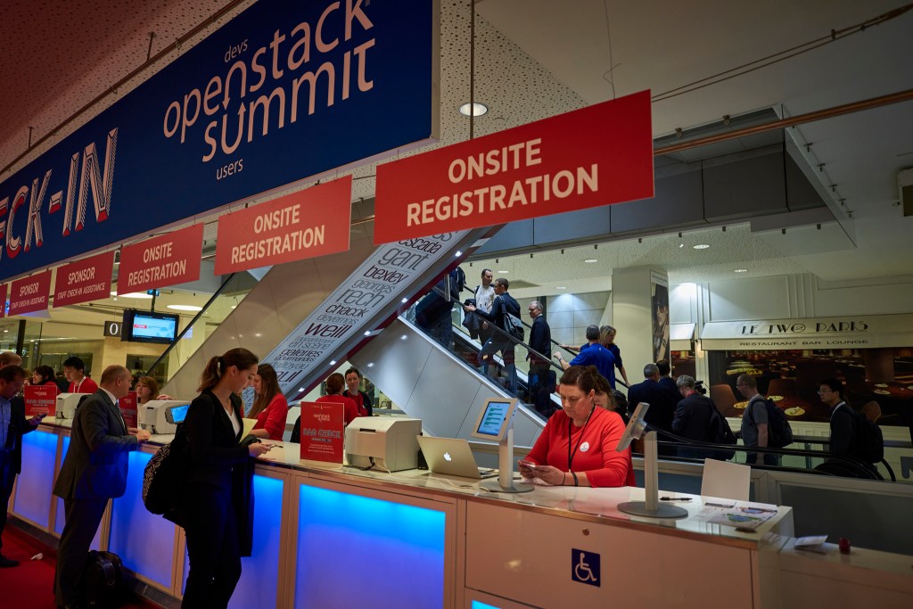 OpenStack Summit registration desk