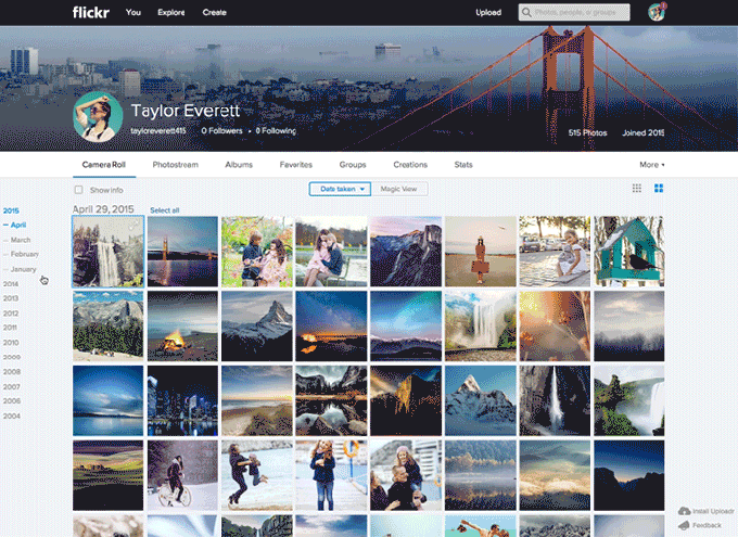 Flickr_Time Scroll_Desktop