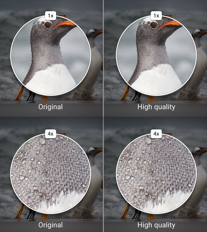 It compresses your photos 
