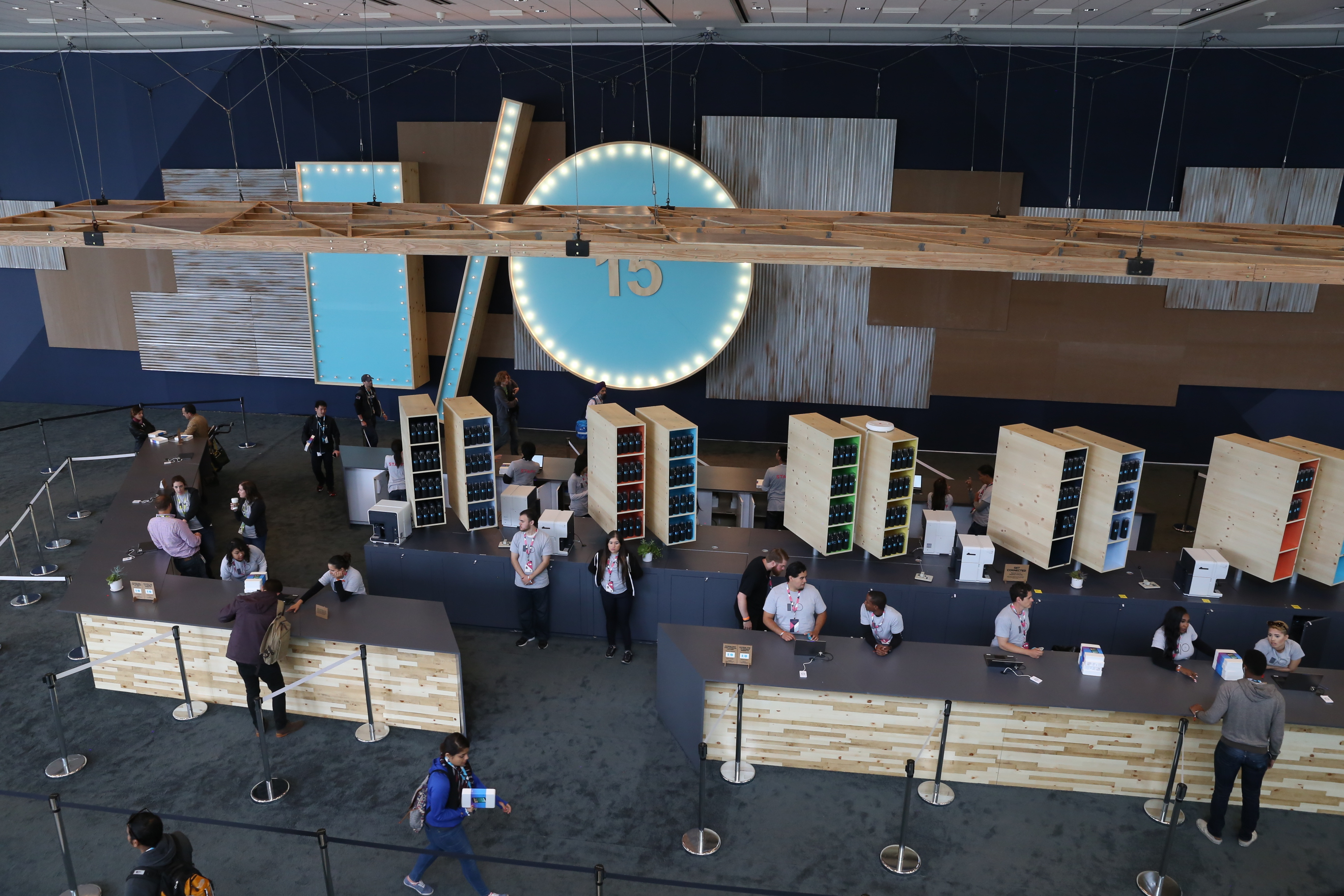 Registration Desk From Escalator 