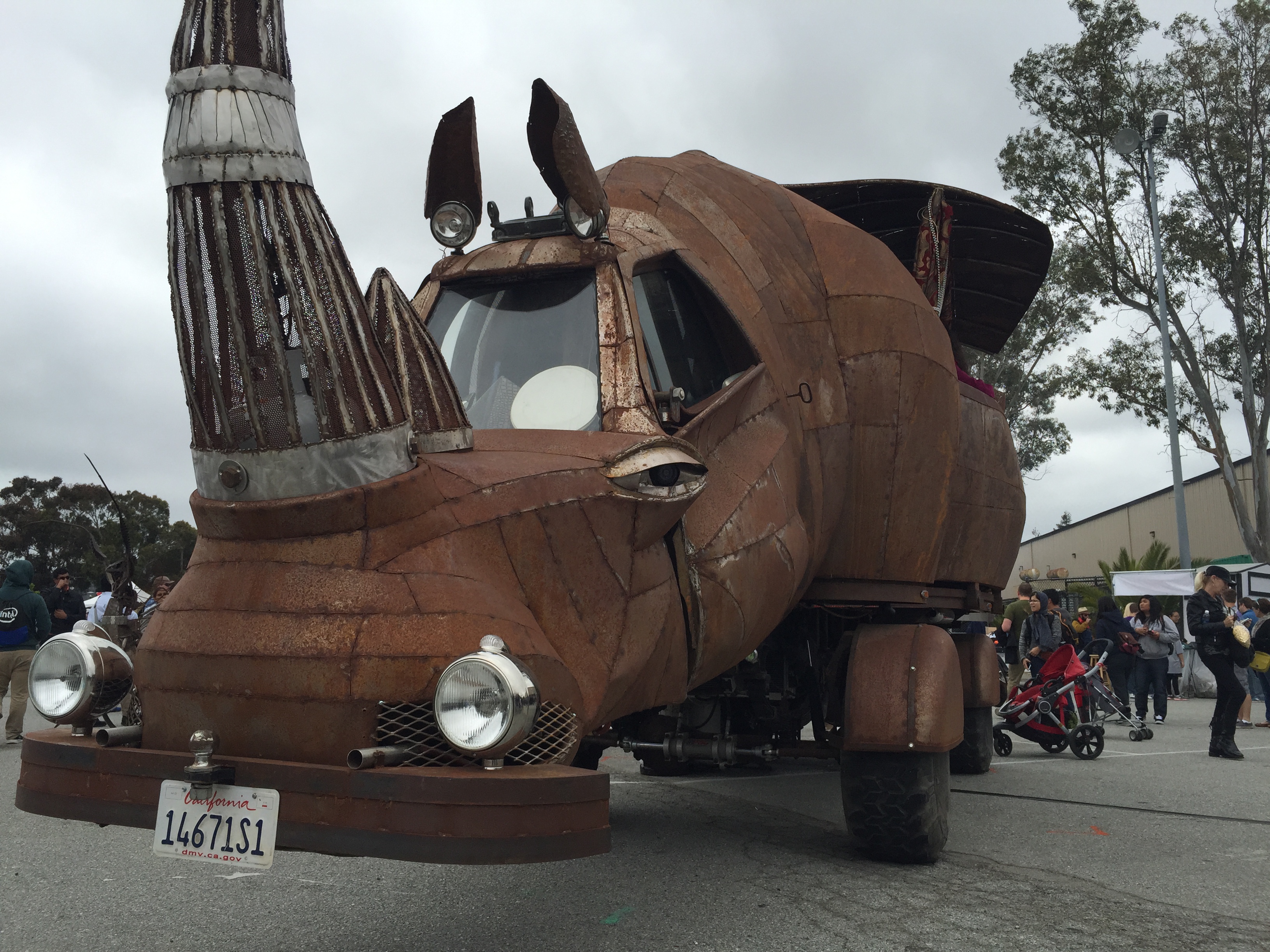 A giant freaking metal rhinoceros 