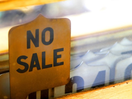 No sale tab on cash register