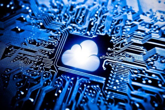 Cloud in the middle of a circuit board.