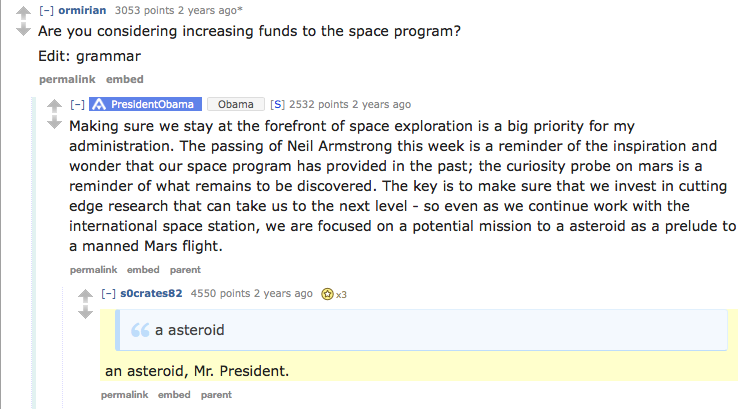 President Obama's AMA u2013 Aug. 2012 