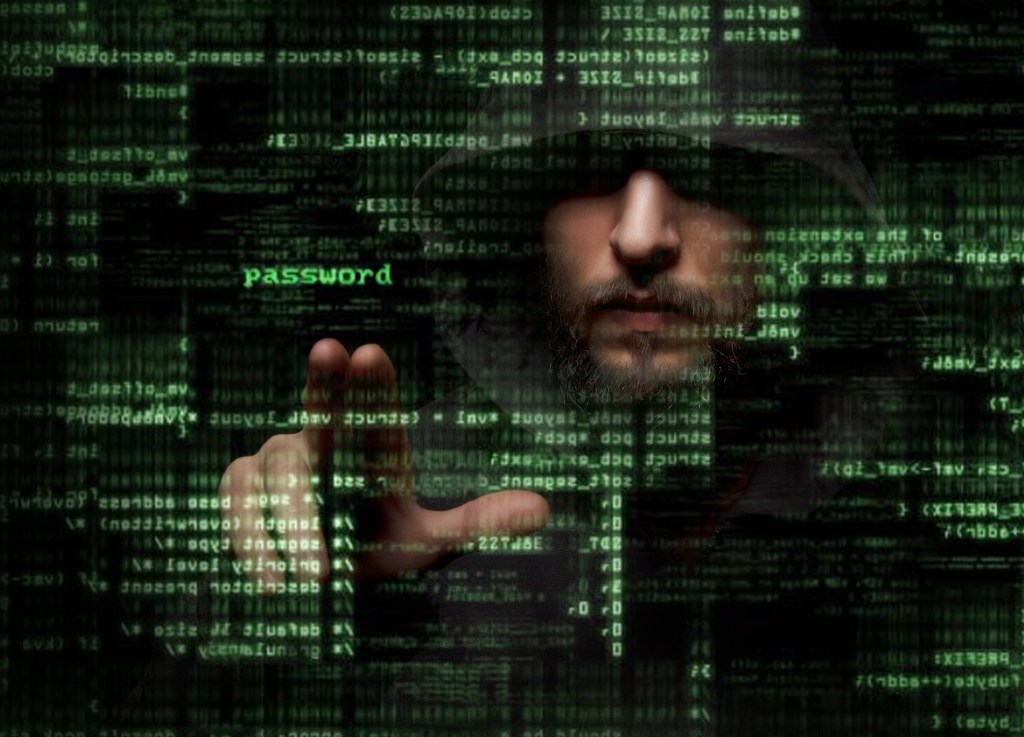 Hacker trying to steal passwords.