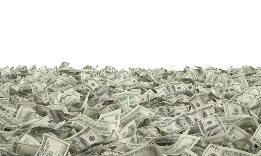 piles of cash