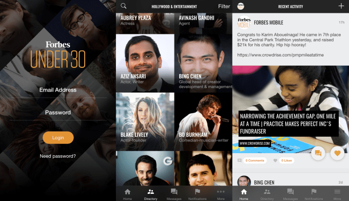 Forbes 30 Under 30 App