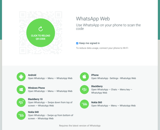 WhatsApp Web iOS