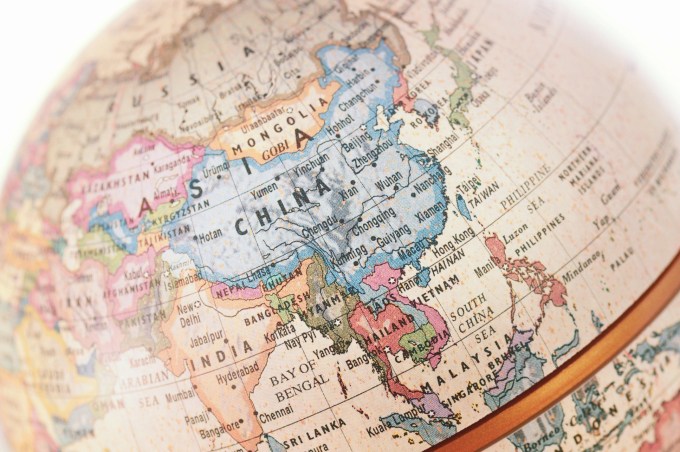 asia on a map