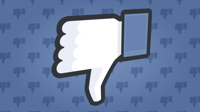 The Facebook thumbs down image.