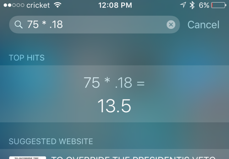 Math In the Search Bar 
